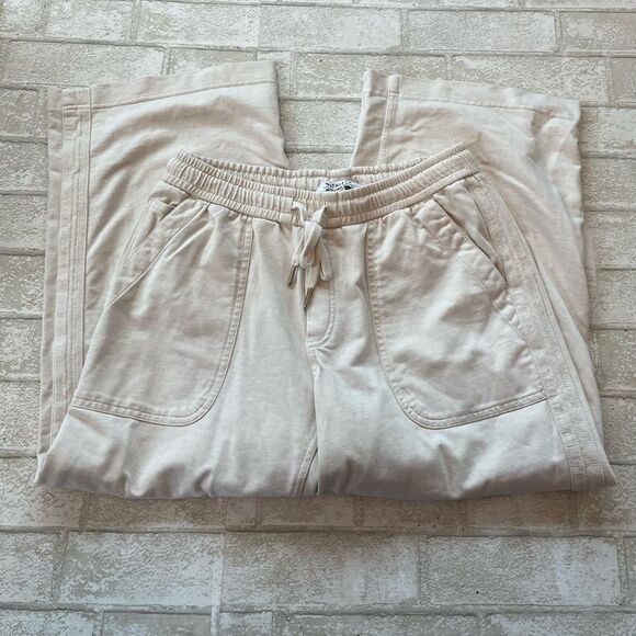 Athleta cream wide leg farallon linen pants - Picture 3 of 8